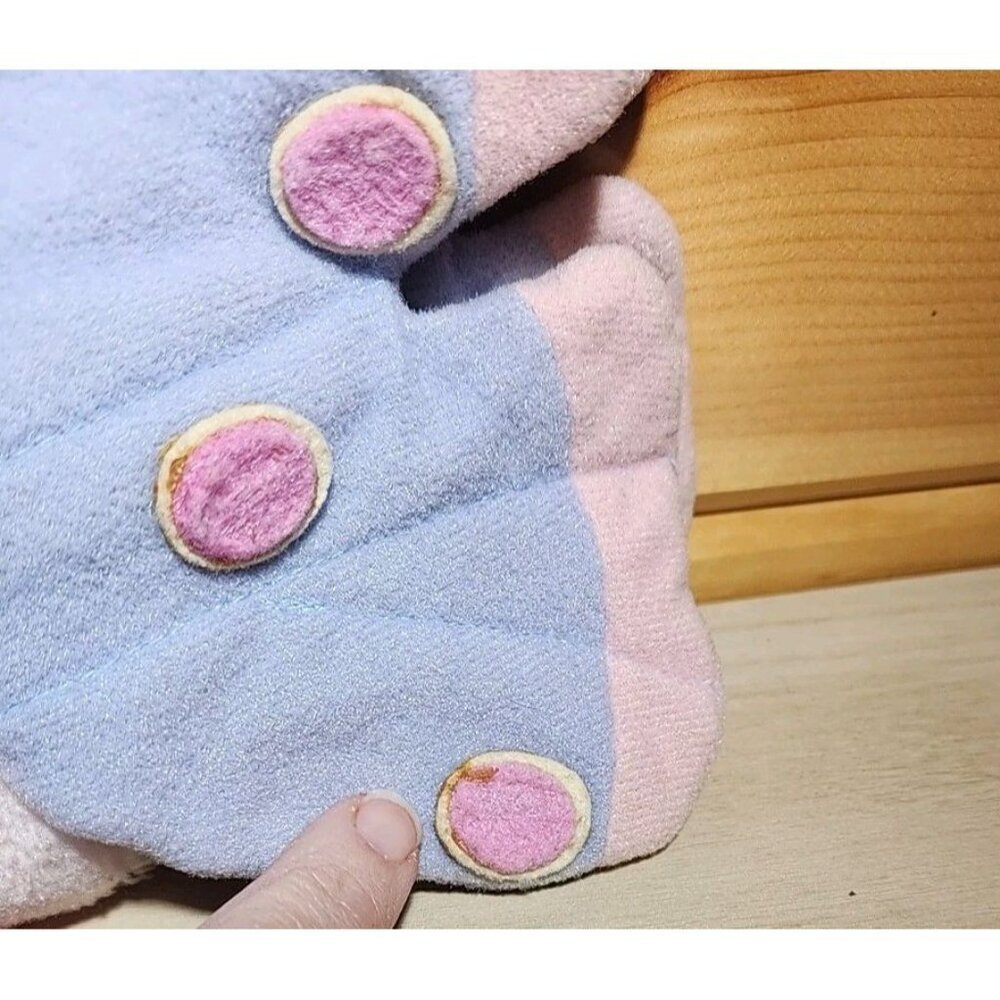 Vintage 1981 Dakin Pink Blue Butterfly Plush 6" nutshell stuffed Felt legs - Picture 8 of 13
